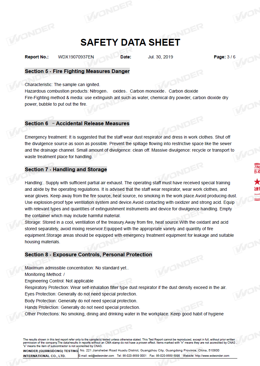 MSDS CERTIFICATE PAGE4