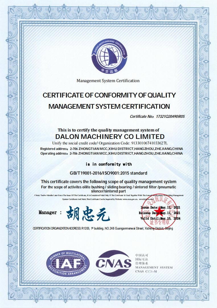 iso certificates