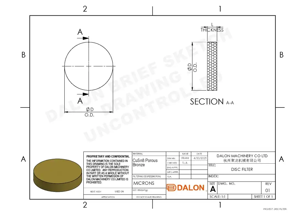 Disc filter Technical Drawing