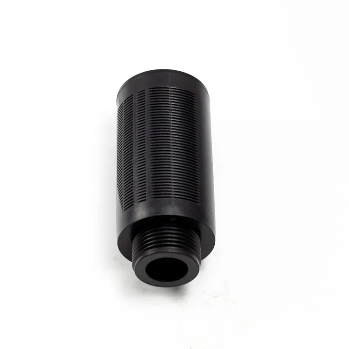  Silenciador de aire de plástico - SILENCIADOR DE PLÁSTICO SPL-F 1/2 CON FIELTRO DE LANA Y RED DE ALUMINIO COLOR NEGRO