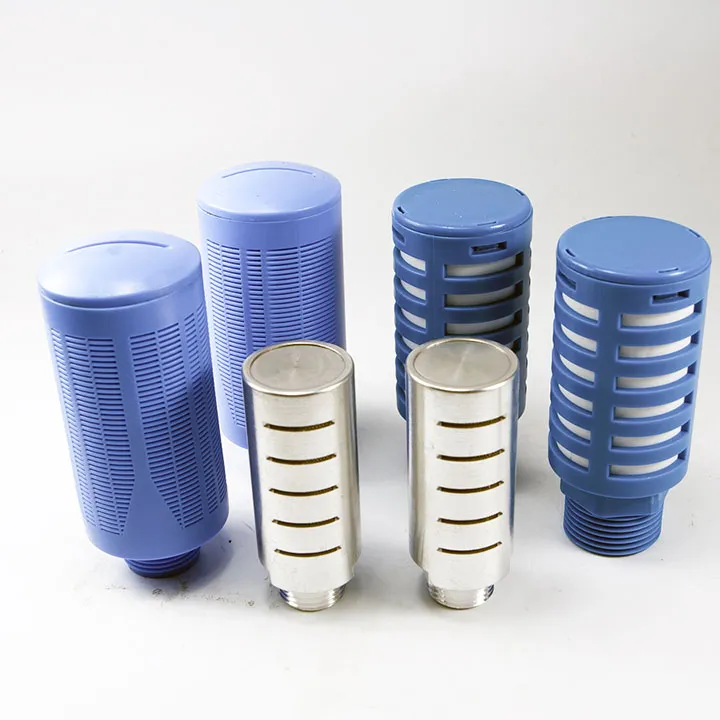  Silenciador de plástico para conductos de aire - SILENCIADOR DE PLÁSTICO SPL-F 1/4 CON FIELTRO DE LANA + RED DE ALUMINIO COLOR AZUL CLARO