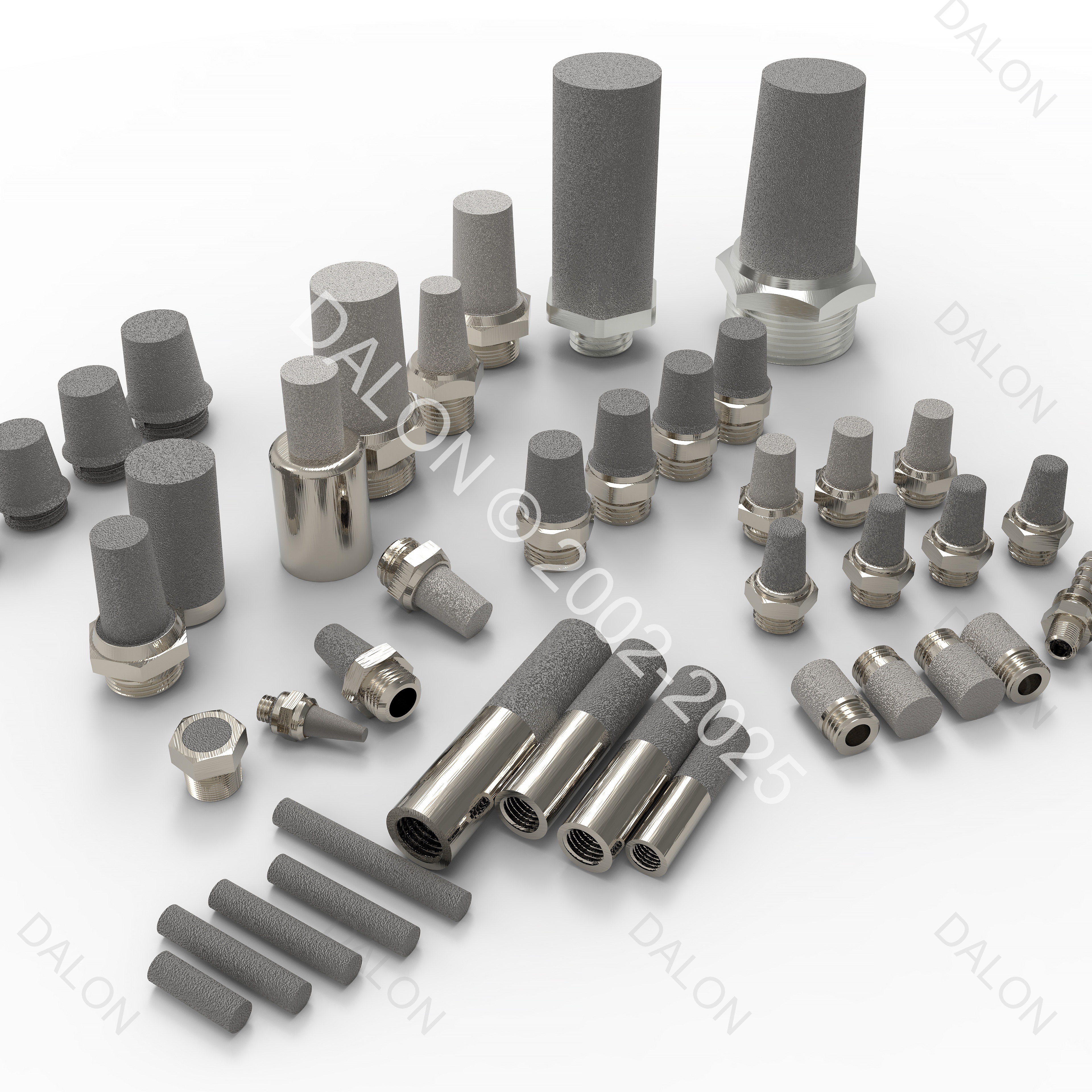 SINTERED STAINLESS STEEL MUFFLER TYPE SSA 1/8 NPT - View 1