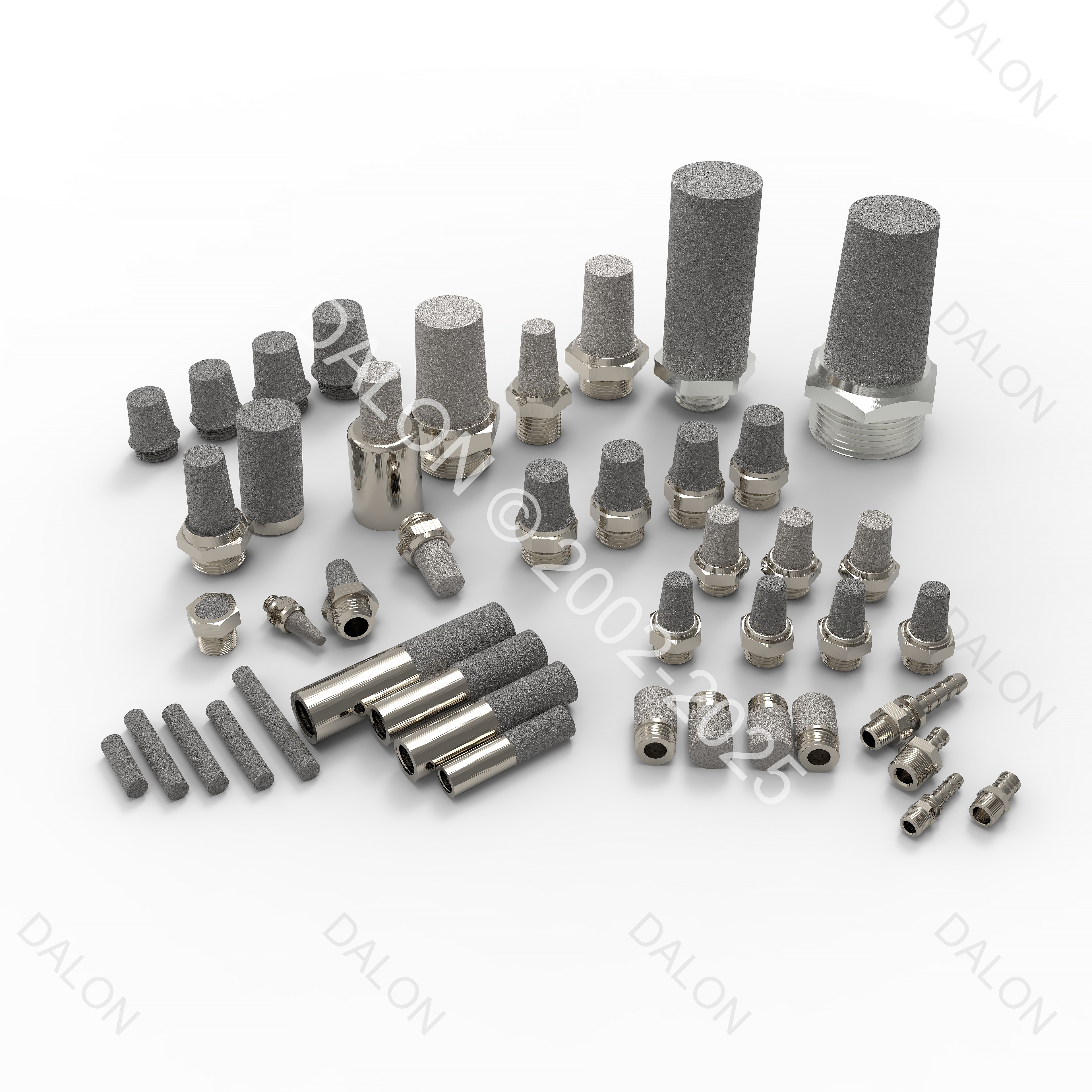 SINTERED STAINLESS STEEL MUFFLER TYPE SSA 1/8 NPT - View 2