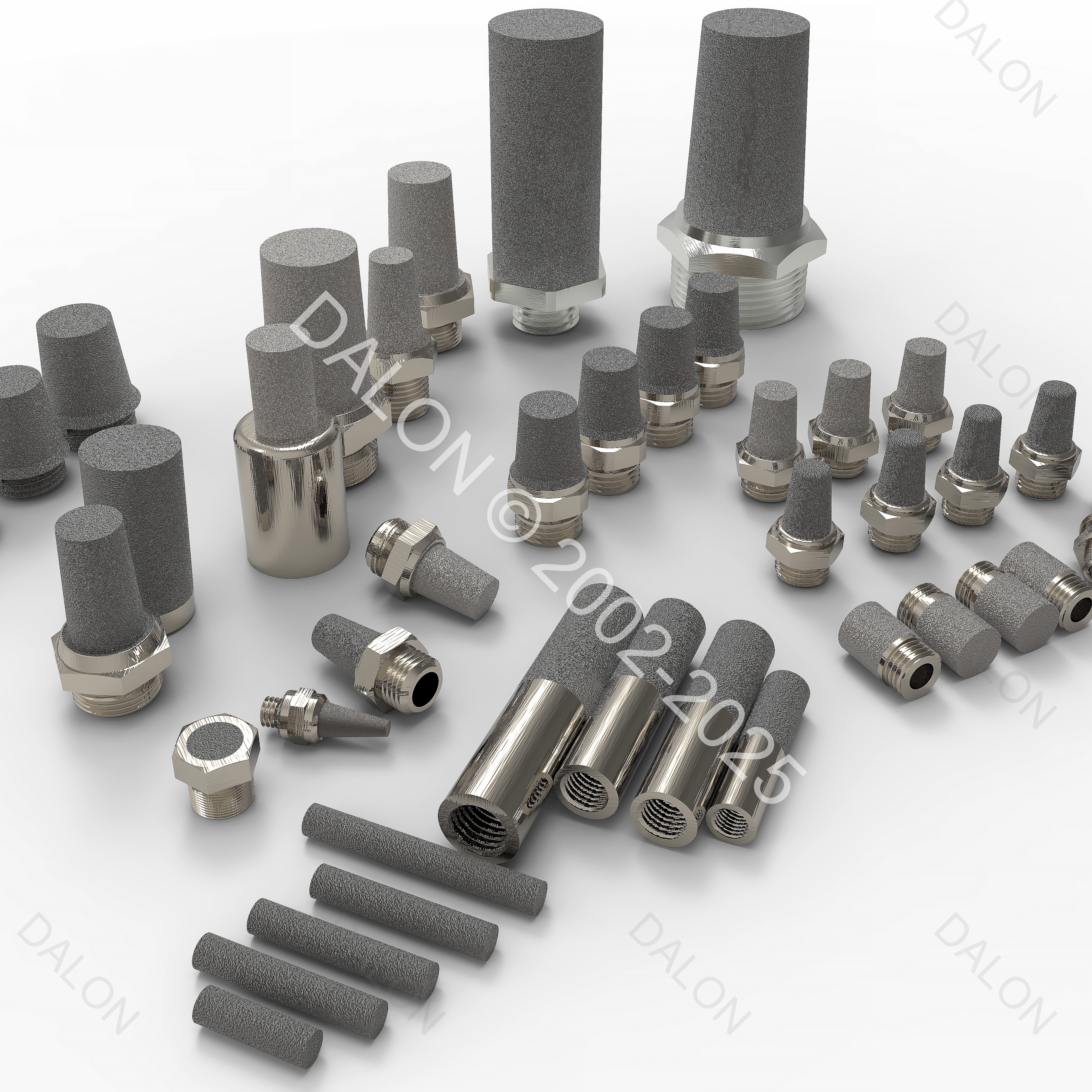 SINTERED STAINLESS STEEL MUFFLER TYPE SSA 3/4 NPT - View 2