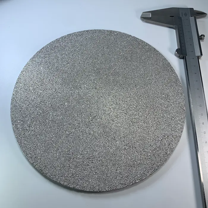 DISCO FILTRANTE IN ACCIAIO INOSSIDABILE 316L SINTERIZZATO 190X3 200 MICRON - Vista 2