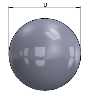 Ball diameter